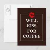 コーヒーギフトの遺言キスオリジナルデザインJavaおもしろい ポストカード (正面/裏面)