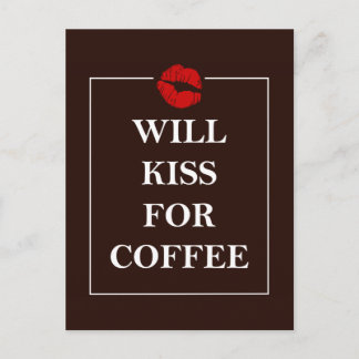 コーヒーギフトの遺言キスオリジナルデザインJavaおもしろい ポストカード
