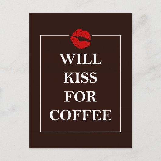 コーヒーギフトの遺言キスオリジナルデザインJavaおもしろい ポストカード (正面)
