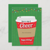 コーヒーギフトカードの応援を1杯持っている 招待状 (正面/裏面)