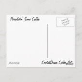 コーヒークリケットの浸透Dianeコーヒーアート ポストカード (裏面)