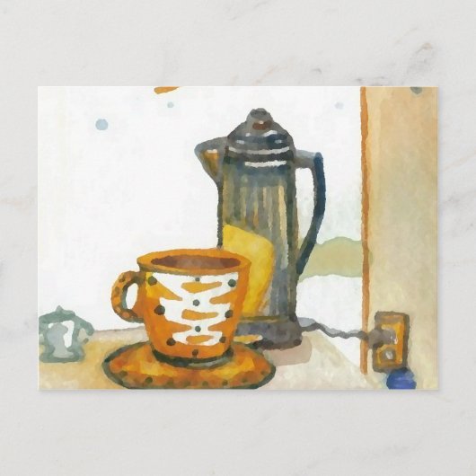 コーヒークリケットの浸透Dianeコーヒーアート ポストカード (正面)