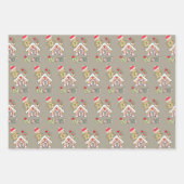 コーヒークリスマスシート包装紙ジンジャーパン ラッピングペーパーシート (正面2)