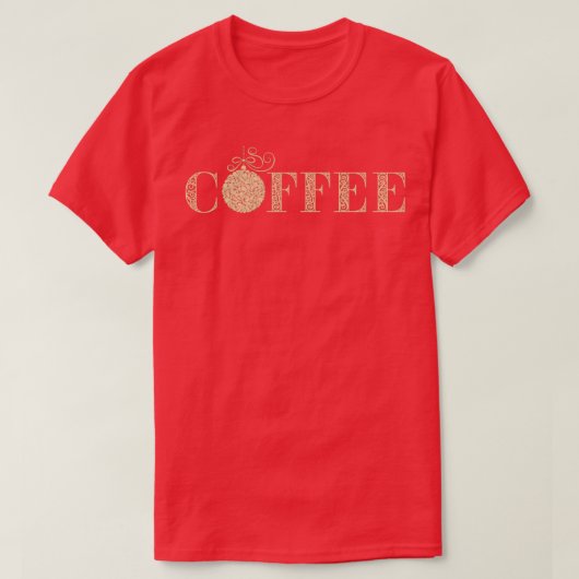 コーヒークリスマスボール Tシャツ (デザイン正面)