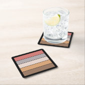 コーヒークリームグレーほこりっぽいバラオンウォーター色紙 スクエアペーパーコースター (インサイチュ)