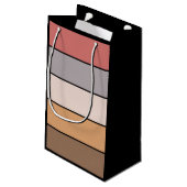 コーヒークリームグレーほこりっぽいバラオンウォーター色紙 スモールペーパーバッグ (裏面アングル)