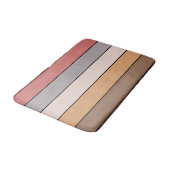 コーヒークリームグレーほこりっぽいバラオンウォーター色紙 バスマット (アングル)