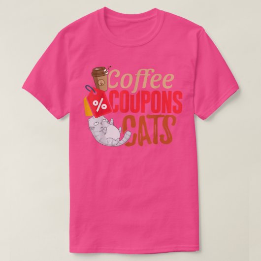 コーヒークーポンCatsCouponingfor Couponer Tシャツ (デザイン正面)