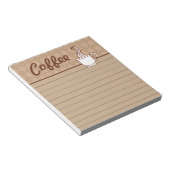 コーヒーグッズショッピングリストキッチンメモ帳ギフト ノートパッド (アングル)