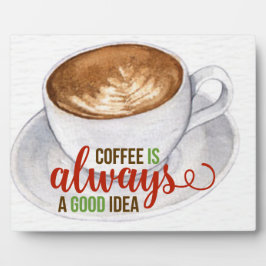 コーヒーグッドアイディアウォーター色タイポグラフィ フォトプラーク