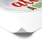 コーヒーグッドアイディア水彩タイポグラフィポスター ポスター (角)