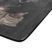 コーヒーグラインダーチョークボードArt：ガラス切断板 カッティングボード (角)