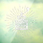 コーヒーグラインダーチョーク保レタリングCalm and Drink ウィンドウサイン (シート3)