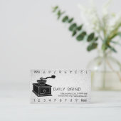 コーヒーグラインダー/ロイヤリティパンチオンテクスチャルック ロイヤリティカード (スタンド正面)