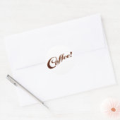 コーヒーグラウンドコーヒー – サークルシール ラウンドシール (封筒)