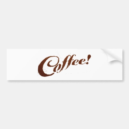 コーヒーグラウンドコーヒー - バンパーステッカー (正面)