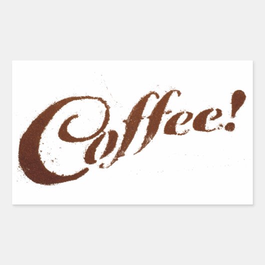 コーヒーグラウンドコーヒー – 長方形ステッカー 長方形シール (正面)