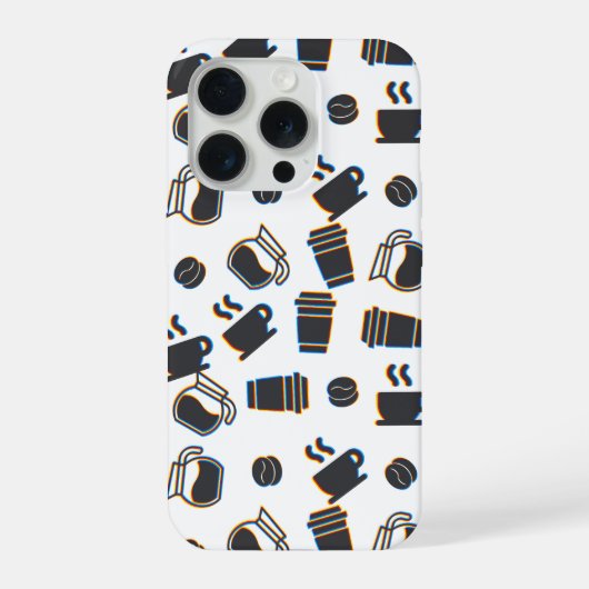 コーヒーグリッチ iPhoneケース (裏面)
