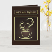 コーヒーグリーティングカードを集めよう カード (黄色い花)