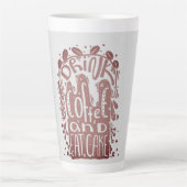 コーヒーケーキを食べ飲む カフェラテマグ (正面)