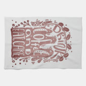 コーヒーケーキを食べ飲む キッチンタオル (横)