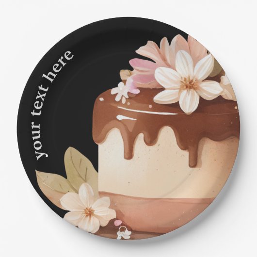 コーヒーケーキ紙プレート ペーパープレート (正面)