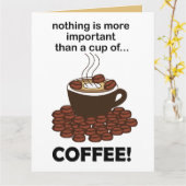 コーヒーコおもしろいーヒー好きコーヒー カード (黄色い花)