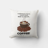 コーヒーコおもしろいーヒー好きコーヒー クッション (正面)