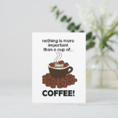 コーヒーコおもしろいーヒー好きコーヒー ポストカード (スタンド正面)