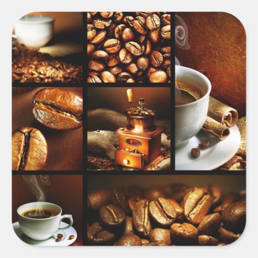 コーヒーコラージュ2 スクエアシール (正面)