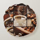コーヒーコラージュ ラウンドクッション (裏面)