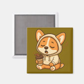 コーヒーコルギ磁石 | かわいいキッチンデコ マグネット (正面/裏面)