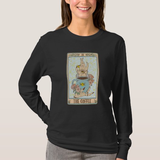 コーヒーコーおもしろいヒータロットカード Tシャツ (正面)