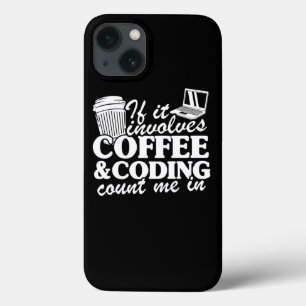 コーヒーコーディング引用文プログラマソフト開発者  iPhone 13ケース