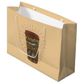 コーヒーコーヒーの引用文で全てが良くなる ラージペーパーバッグ (正面アングル)