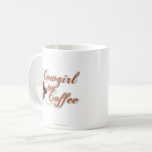 コーヒーコーヒーカップの女性のカーボーイ コーヒーマグカップ (正面左)