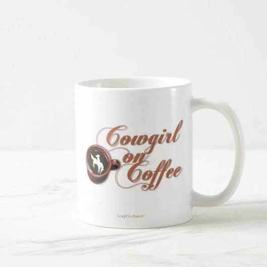 コーヒーコーヒーカップの女性のカーボーイ コーヒーマグカップ (右)