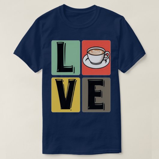 コーヒーコーヒーカップカプチーラバーズコーヒー2 Tシャツ (デザイン正面)
