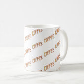 コーヒーコーヒーコーヒーおもしろいタイポグラフィ コーヒーマグカップ (正面右)