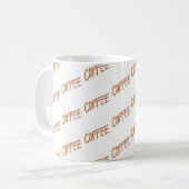 コーヒーコーヒーコーヒーおもしろいタイポグラフィ コーヒーマグカップ (正面左)