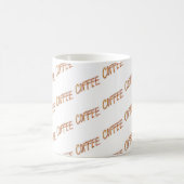 コーヒーコーヒーコーヒーおもしろいタイポグラフィ コーヒーマグカップ (中央)