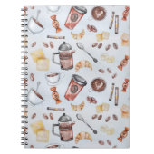 コーヒーコーヒーコーヒーコーヒーコーヒーコーヒーカフェイン ノートブック (正面)