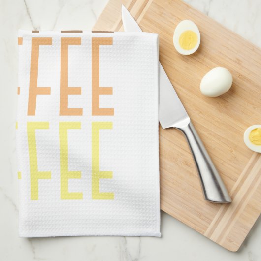 コーヒーコーヒーコーヒーコーヒーコーヒー キッチンタオル (四つ折り)