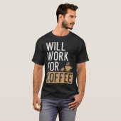 コーヒーコーヒー好きのことわざホットキャットに出展 Tシャツ (正面フル)