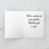 コーヒーコーヒー折りグリーティングカード カード (内部)