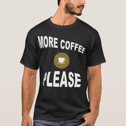 コーヒーコーヒー醸造業者のカリカチュア Tシャツ (正面)
