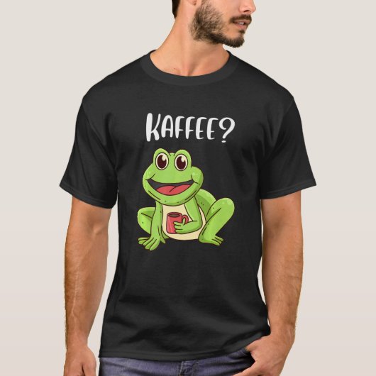 コーヒーコーヒー飲み込みコーヒージャンキーカフェ事務所 Tシャツ (正面)