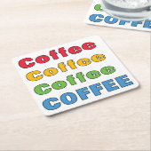 コーヒーコーヒー スクエアペーパーコースター (アングル)