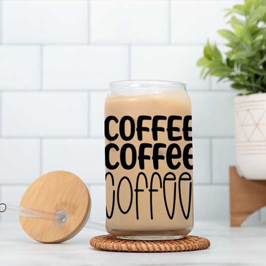 コーヒーコーヒー!ビール缶ガラス ガラス缶