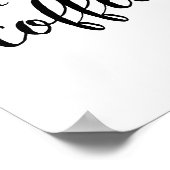 コーヒーサインが最初のコーヒーキッチンアート ポスター (角)